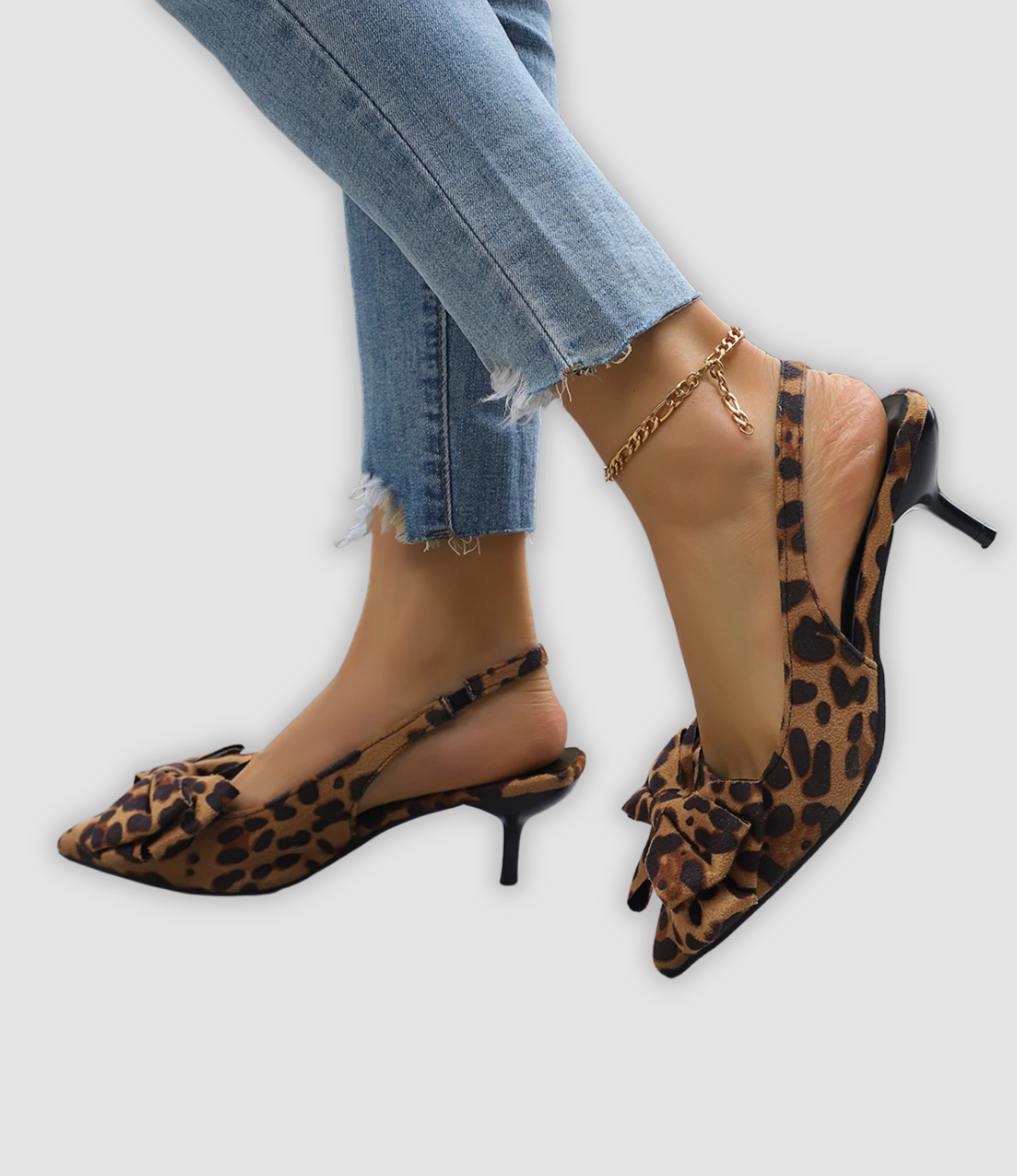 Nira - Eleganta stilettsandaler med Schleife