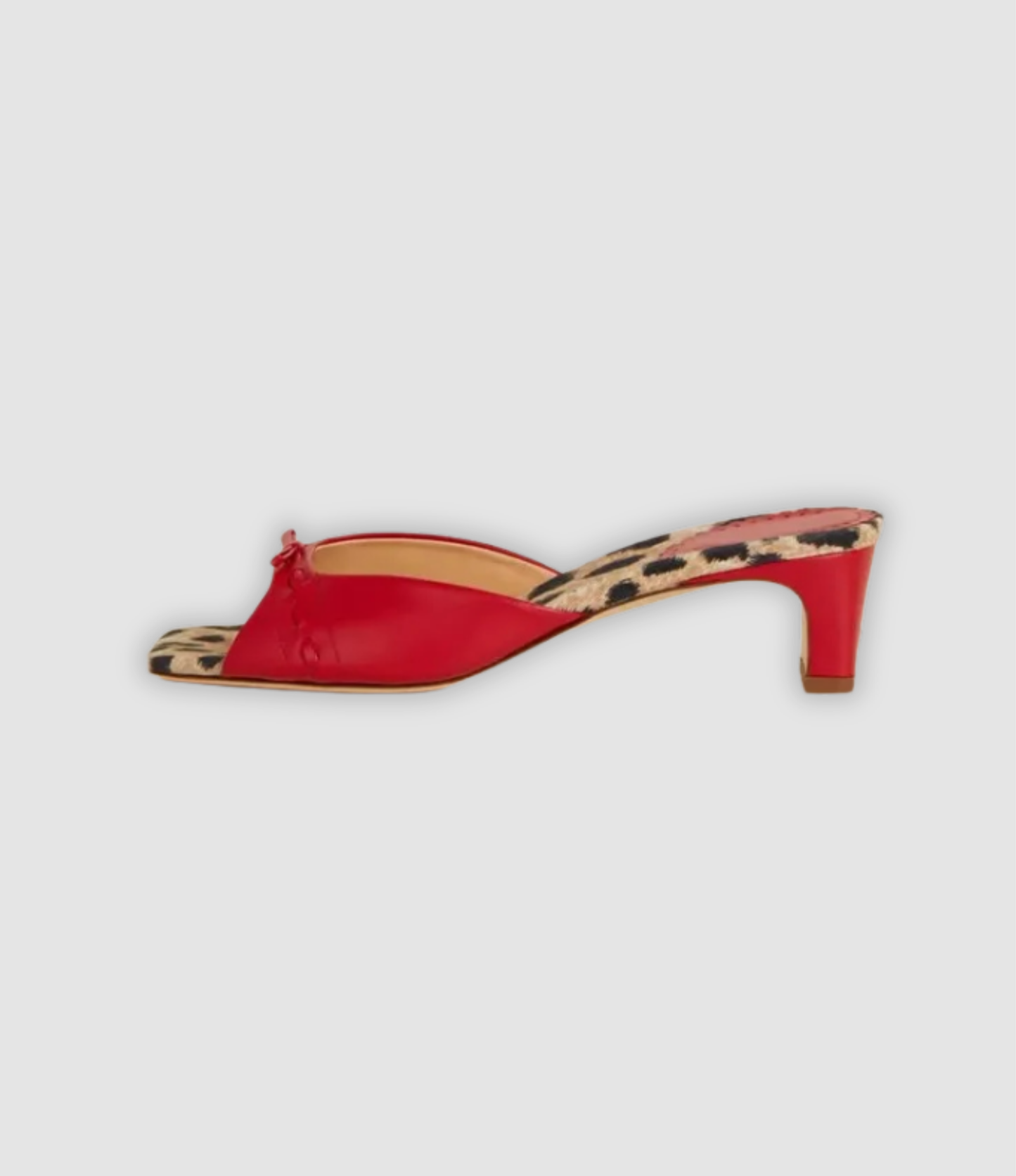 Adiana - Sandaler med Leopardenmuster und Schleife 