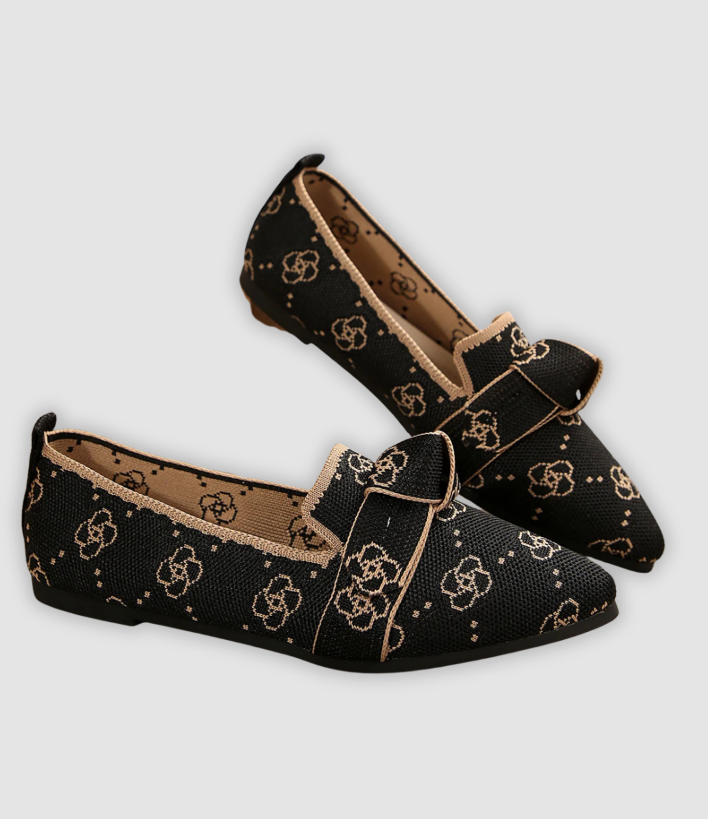 Evelina - Bequeme Mesh Loafers med Schleife