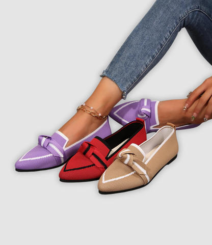 Evelina - Bequeme Mesh Loafers med Schleife