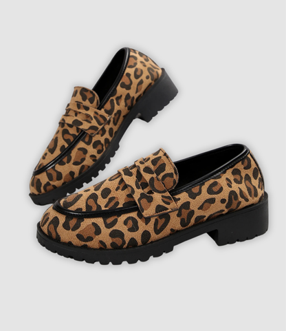 Brianna - Modern platåsneaker med leopardmönster