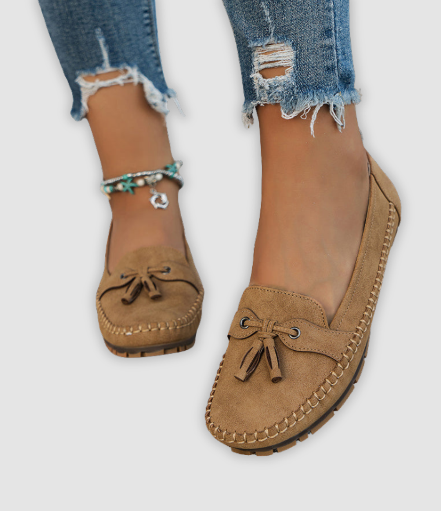 Angel - Klassiska Wild Leather Loafers med Quasten-detaljer