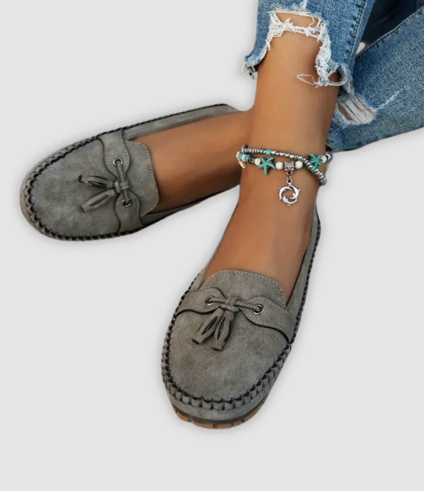 Angel - Klassiska Wild Leather Loafers med Quasten-detaljer