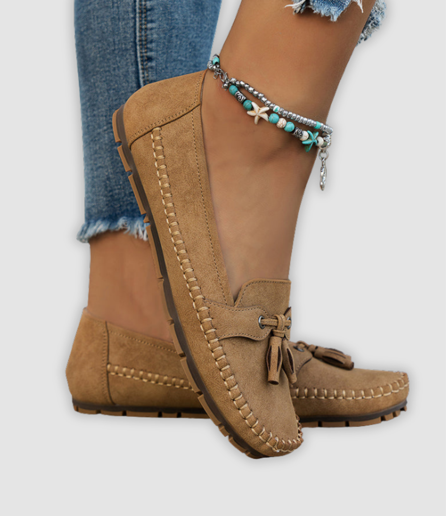 Angel - Klassiska Wild Leather Loafers med Quasten-detaljer