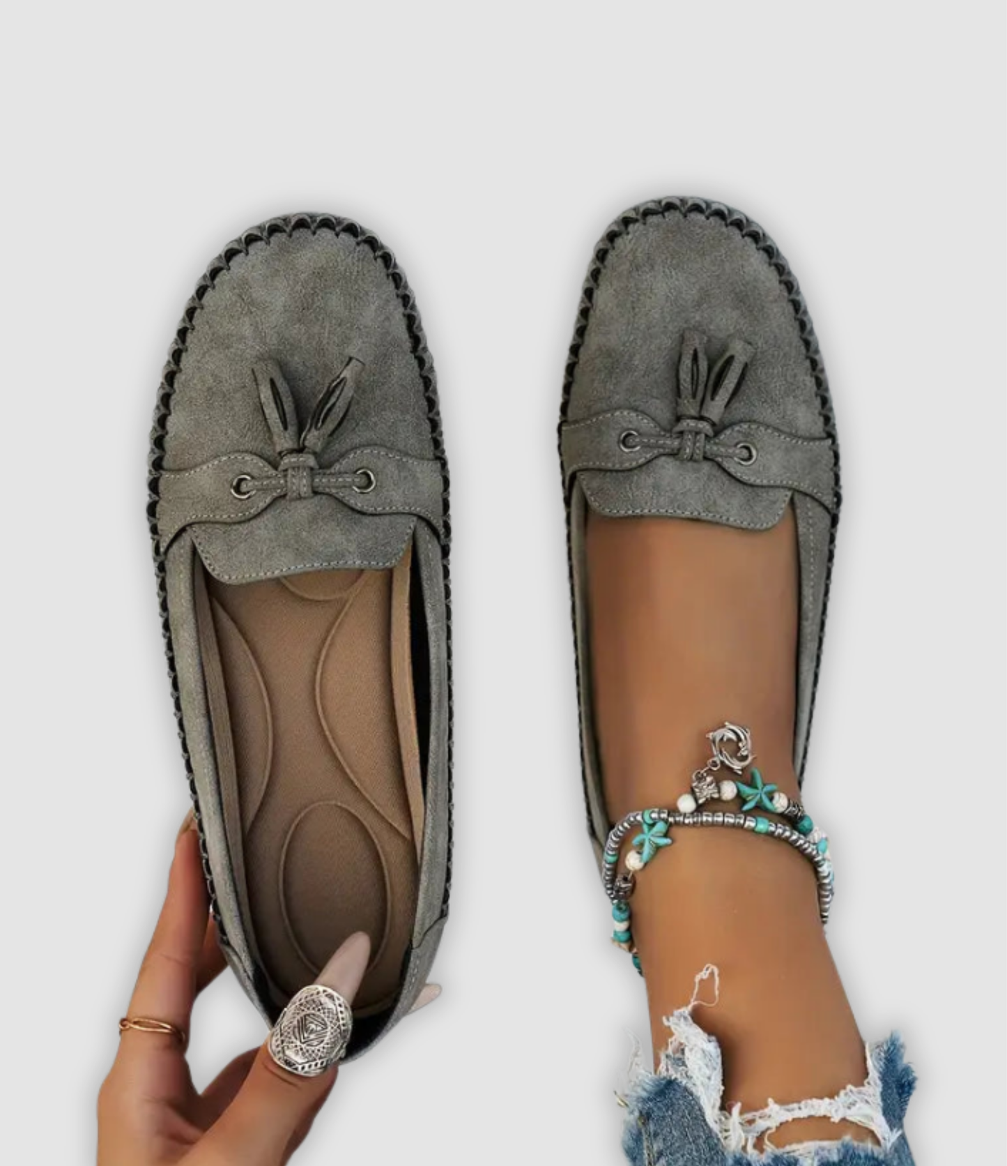 Angel - Klassiska Wild Leather Loafers med Quasten-detaljer