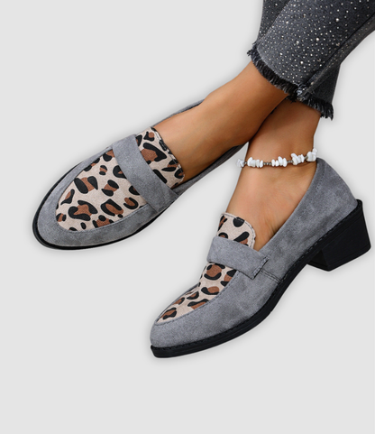 Gerda - Loafers med Leopardenmuster