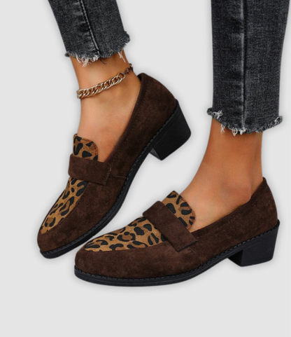 Gerda - Loafers med Leopardenmuster