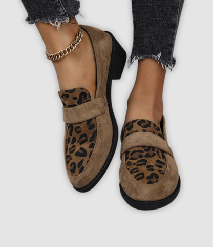 Gerda - Loafers med Leopardenmuster