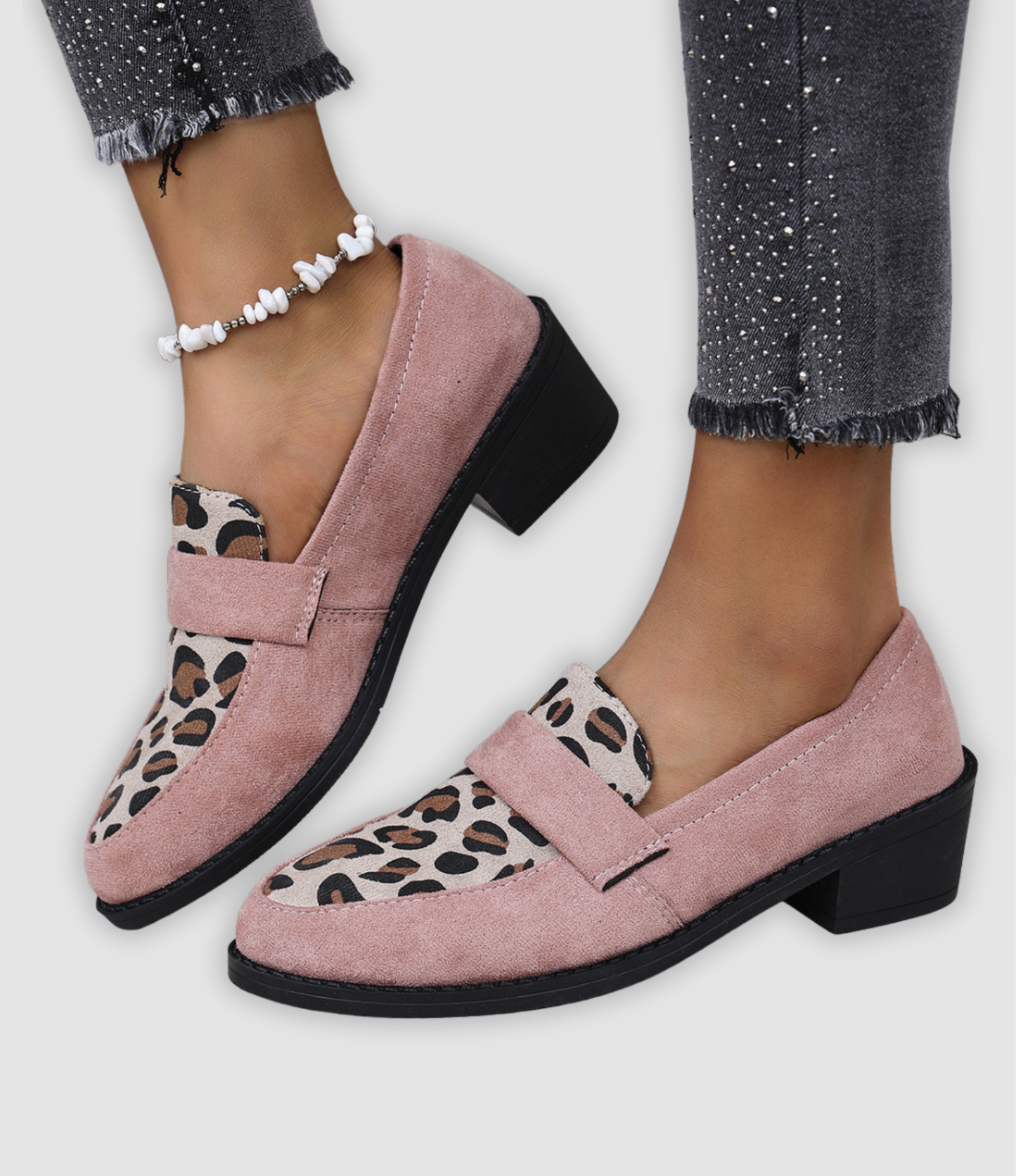 Gerda - Loafers med Leopardenmuster