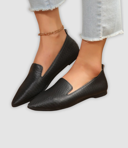 Rowan - Vintage läderloafers med spetsiga Zehenparti-detaljer