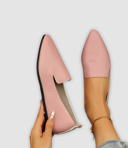 Rowan - Vintage läderloafers med spetsiga Zehenparti-detaljer