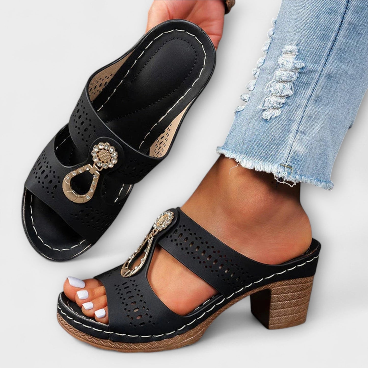 Maria - Silent and Bequeme ortopediska sandaler