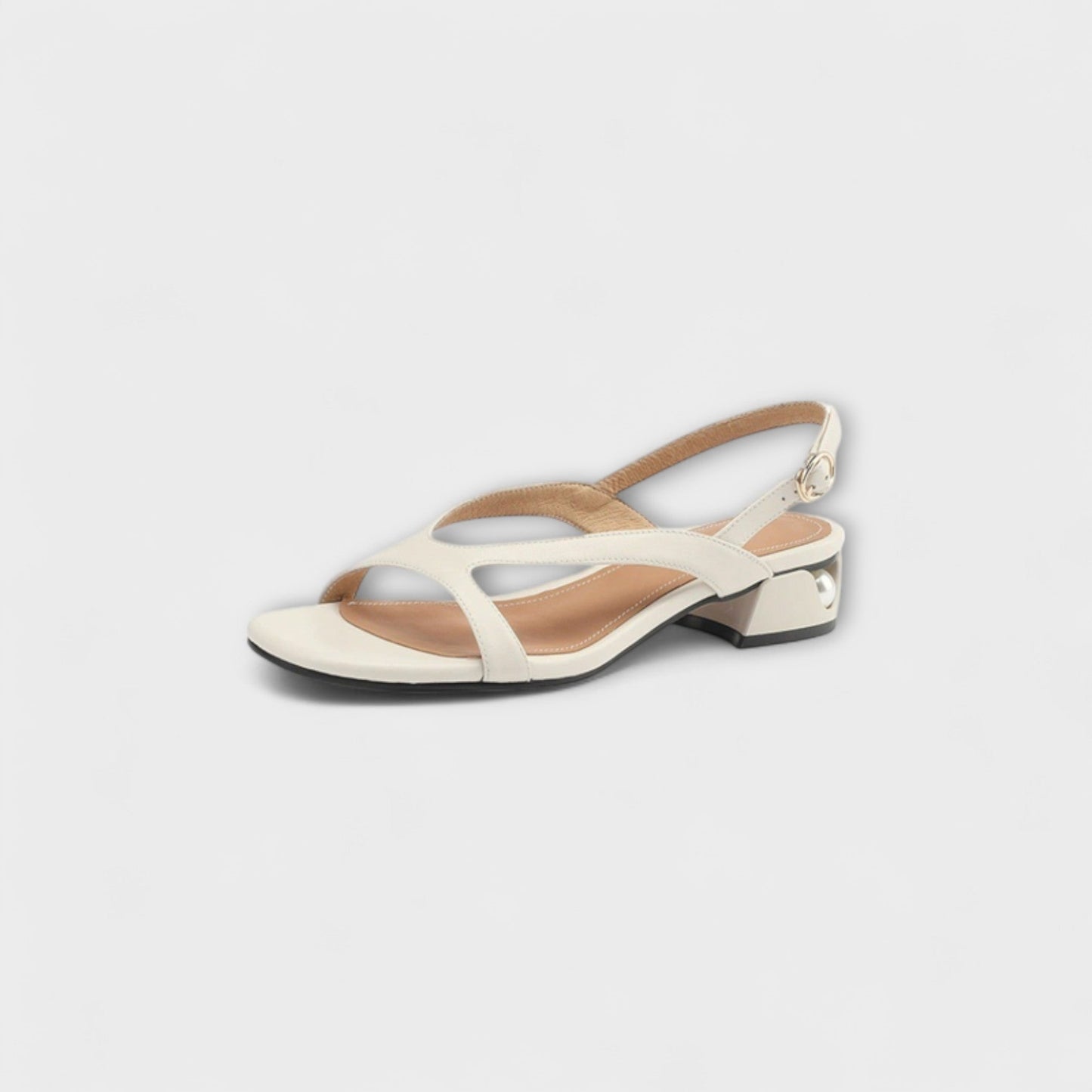 Evelyn - Eleganta Flache Sandaler Minna med Raffinerad Finish