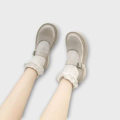 Pearl - Luxus Perlen Mary Jane Läder Schuhe