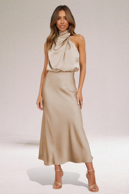 Norelia® | Satin Glamourklänning 