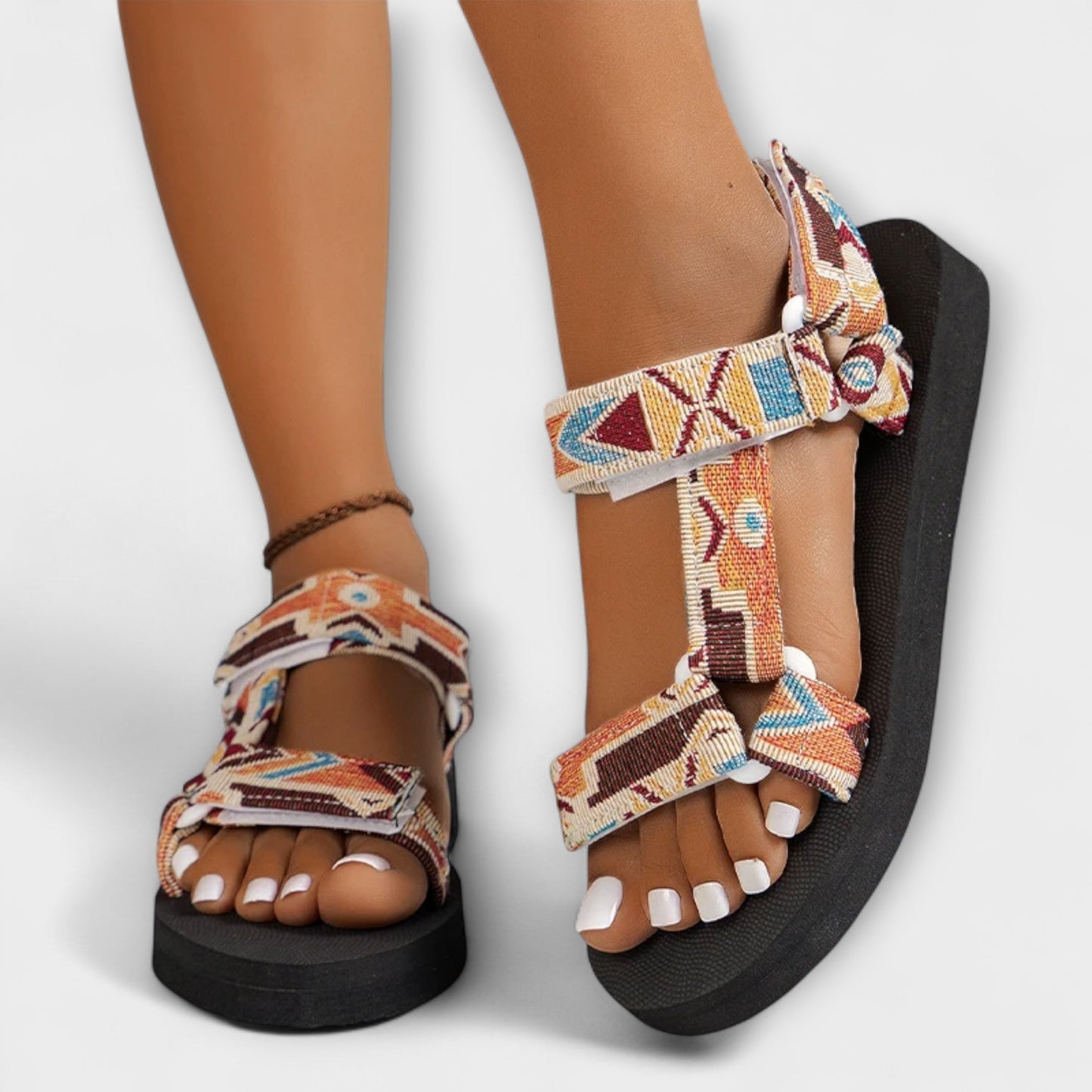 Sommerliche Flache Damen Sandaler från Hanfseil