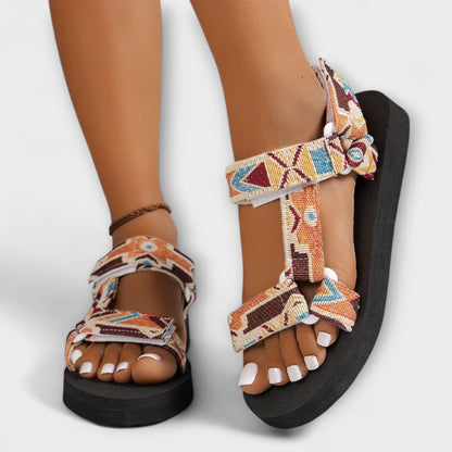 Sommerliche Flache Damen Sandaler från Hanfseil
