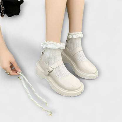Pearl - Luxus Perlen Mary Jane Läder Schuhe