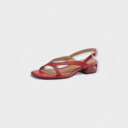 Evelyn - Eleganta Flache Sandaler Minna med Raffinerad Finish