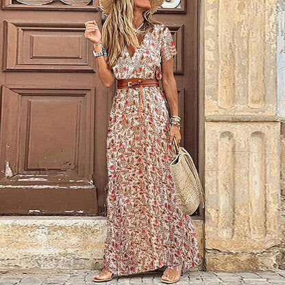 Liora | Maxiklänning i Ibiza i hippiestil + GRATIS bälte