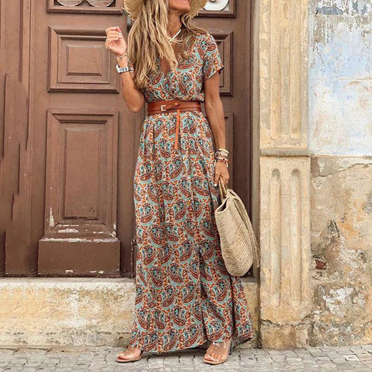 Liora | Maxiklänning i Ibiza i hippiestil + GRATIS bälte