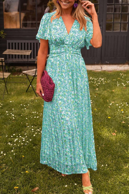 Pauline™ | Lång klänning med blommor