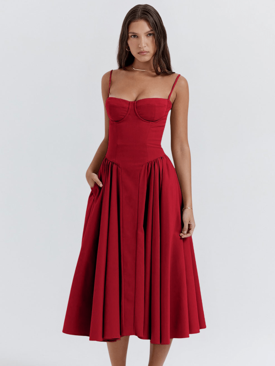 Valentine | Elegant retro midiklänning